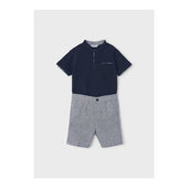 Mayoral Boys Navy Shirt and Short Set